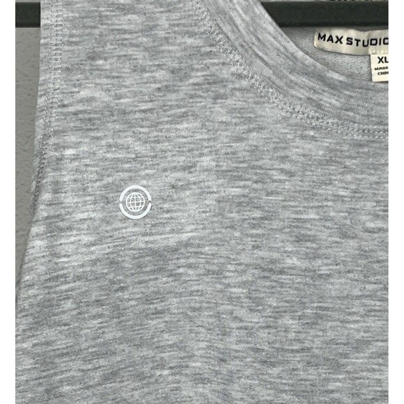 Max Studio Performance Top Sleeveless Backless Cutout Wicking Gray XL NWT Sports - Picture 5 of 9